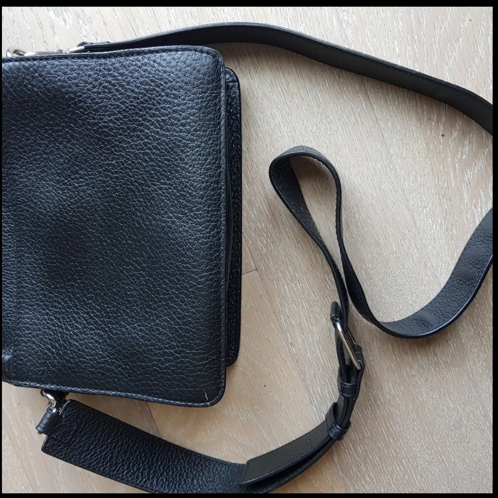 Marc by Marc Jacobs TOP SCHOOLY pebble LEATHER MESSENGER CROSSBODY BAG Black